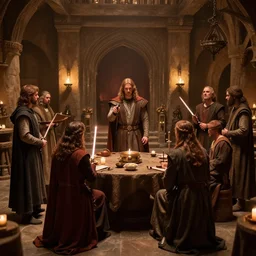 the cantina scene from the medieval morality play star wars