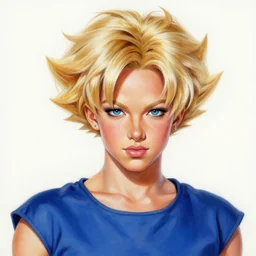 ultra realistic portrait painting of britney spears as super saiyan, art by akira toriyama, 4 k, dragon ball artstyle, cel shaded, highly detailed, epic lighting