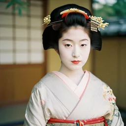 Portrait Photograph of a Japanese Geisha Rollei Superpan 200