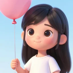 very cute girl holding a pink balloon, smooth, perfect face, fantasy, character design by mark ryden and pixar and hayao miyazaki, sharp focus, concept art, harvest fall vibrancy, intricate detail, cinematic lighting, hyperrealistic, diorama macro photography