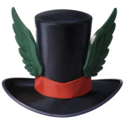 the official hat of the mysterious east, the crown is very high, and two hat wings are extended on both sides of the hat hd by alan lee by yoshitaka amano
