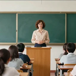 screenshot of a substitute teacher at a private school, 1970s psychological thriller by Stanely Kubrick film, color, anamorphic lenses, detailed, sunlit windows, moody cinematography