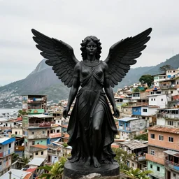 black angel on rio de janeiro favela