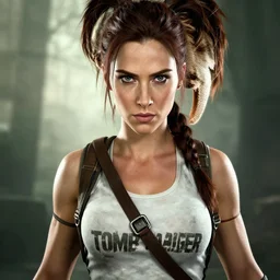 keanu reeves face as lara croft in tomb raider, game art