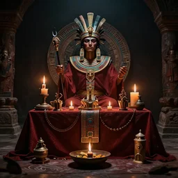 Aztec pagan ritual, horror cinematic dark HD 8k altar wallpaper