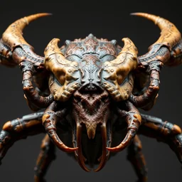 frontal view. dungeons and dragons umberhulk. bifurcated beetle jaw mandible. artstation