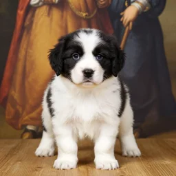 a cute little bovaro mountain dog puppy, renaissance painting, high quality, bright colors