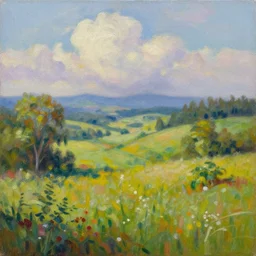 Martain Landscape Beautiful view in Acrylic and Oil, Detailed, Volumetric Lighting