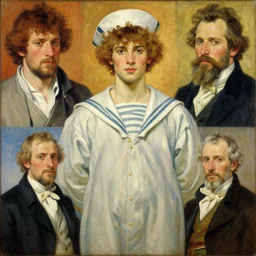 the sailor mercury. beautiful, realistic painting by mucha and kuvshinov and aivazovsky