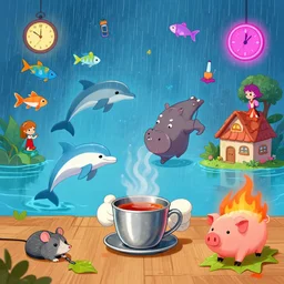 cat, dog, fish, hippo, dorphin, air, metal, cup, wood, tea, pig, fire, leaf, house, noddel, girl, chill, rain, asia, clock, neon, naruto, bleach, flower, mouse, wlop, avinci, rat