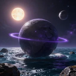 dark matter ultra violet future hyper space schizophrenia ambient sun and steel ocean HD 8K