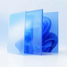 blue and white windows 11 abstract background, octane render
