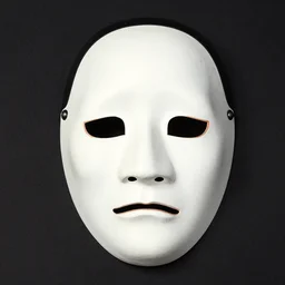 a ghost robot mask by shin hanga and kawanabe kyosa and makoto shinkai