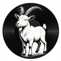 satanic goat vector illustration, vinyl plotting art