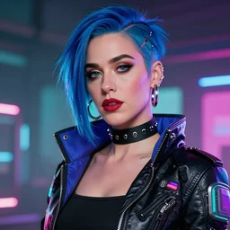 katy perry as a cyberpunk queen, cyberpunk 2 0 7 7 character, portrait, closeup, digital art, by ross tran