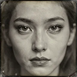 portrait of demon eyes, old vintage photography, daguerreotype, damaged photo, film artifacts, scratches, tears, hyperrealistic, ultra detailed, 4 k