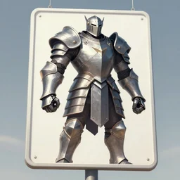 giant road sign armor champion, d & d, character design concept art trending on artstation