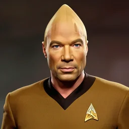 portrait of Captain Picard, by Greg rutkowski, Trending artstation, cinematográfica, digital Art