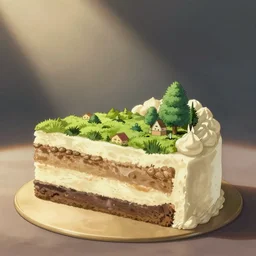 a delicious cake, studio ghibli