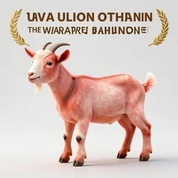 a goat made of peach skin, 8 k, 4 k, professional photography, award winning photo