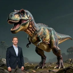 mark zuckerberg as a t-rex