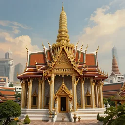 Matte painting of Thailand, bangkok by Greg Rutkowski. digital art. trending on artstation. HD. 8K. highly detailed. good lighting. beautiful. epic. masterpiece.