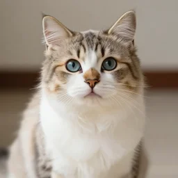 a kitten with a big chest