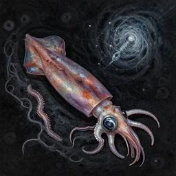alienus persona, expressio, subconscious, onscientia, phantastica, realia, aliena, nudibranch, squidworm in symbiosi crusta, uspaceship nocturno pellucens, medulla cerebri, mollis rutilans, exesa, artificia, vortices microform, fluida singula,, by peter