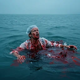 an hospital drowning in an ocean of blood