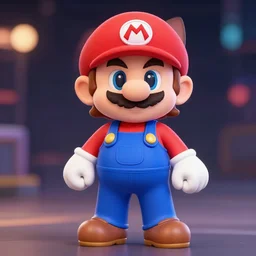 anime catgirl cosplaying as super mario nft, bokeh, shader, anime art style, highly detailed, cel - shaded, colorful, animated, trending