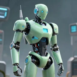 robot, future, cyber, gree, artstation, unreal 5