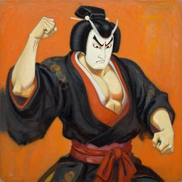 a kenku kabuki. art by walter velez ( 1 9 9 2 ). oil on canvas. marvel vs. capcom 2