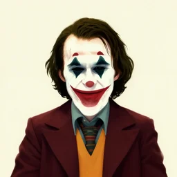 minimalist movie poster, robert joker, minimalism, fanart, retro