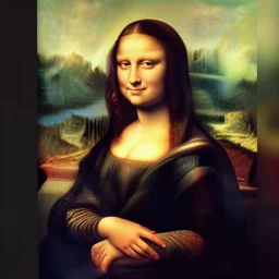 mona lisa in the style of jack kirby