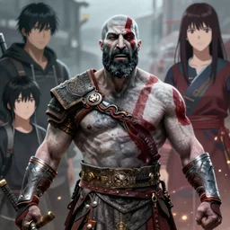 a ultradetailed beautiful panting of kratos from god of war, by conrad roset, greg rutkowski and makoto shinkai trending on artstation