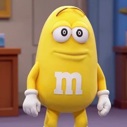 george costanza as the yellow m & m character, tv still