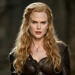 nicole kidman portrait as a dnd character fantasy art.