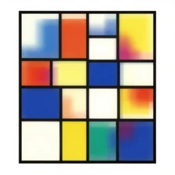 a data visualization in style of mondrian