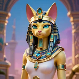 anime egyptian cat goddess, vivid colors, high details, cinematic, 8k resolution, beautiful detailed, photorealistic, digital painting, artstation, concept art, smooth, sharp focus, illustration, fantasy background, artstation trending, octane render, unreal engine