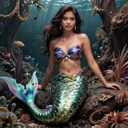 a gorgeous filipino merman, digital art, highly detailed, intricate, volumetric lighting, super sharp focus, trending on artstation hq, deviantart, pinterest, unreal engine 5, 4 k uhd image