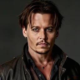 a portrait of Johnny Depp as Nathan Drake