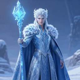 the prince of frost, in the style of dungeons and dragon, inspired by pixar, trending on cgsociety