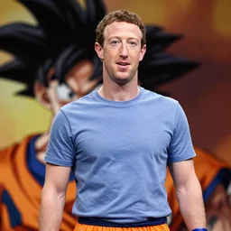 Mark Zuckerberg as goku professional photograph
