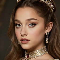 Ariana Grande as nobility, beautiful detailed eyes, cute, fantasy, intricate, elegant, highly detailed, digital painting, 4k, HDR, concept art, detailed jewelry, smooth, sharp focus, illustration, art by John William Godward