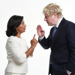 Boris Johnson fighting Priti Patel, 60s Kung Fu film