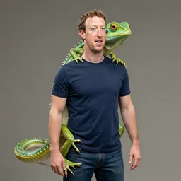 Mark Zuckerberg as a lizard person