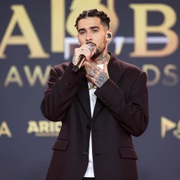 bad bunny preforming in aruba award winning photo