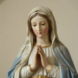 closeup of Virgin Mary statue