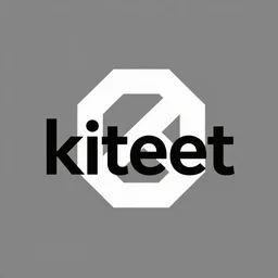 a text logo of a company called kiteet made in a geometrical 8 0 s vector art style and where the letters resemble shards of crystals