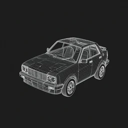 minimalistic wireframe art from the 8 0 s